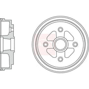 Apec Brake Drum Assembly Rear DRM9987