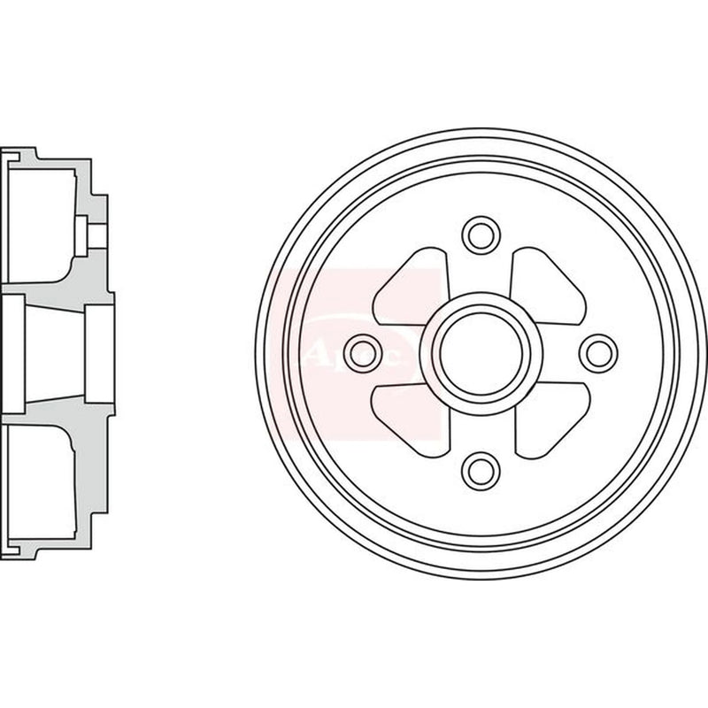 Apec Brake Drum Assembly Rear DRM9987