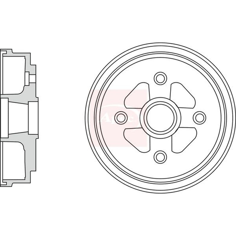 Apec Brake Drum Assembly Rear DRM9987