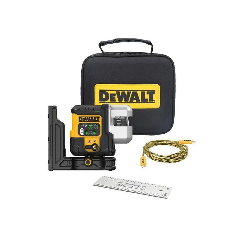 DEWALT Power Tools DCLE14301 USB 3 x 180 Degree Green Beam Laser