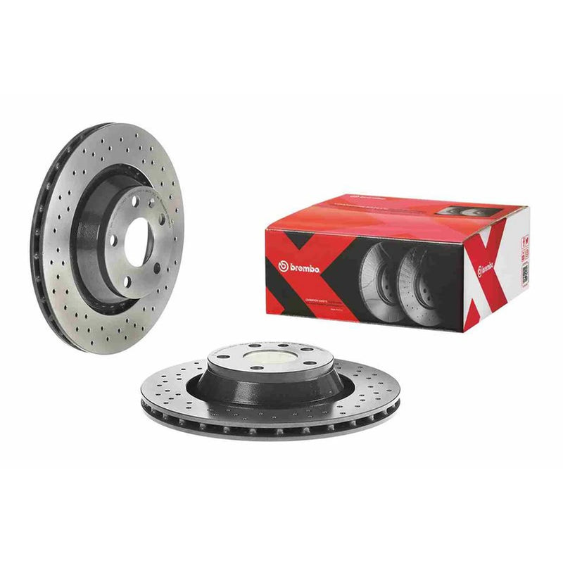 Brembo Xtra 2 x Perforated/Vented Rear Brake Discs 09.9768.1X