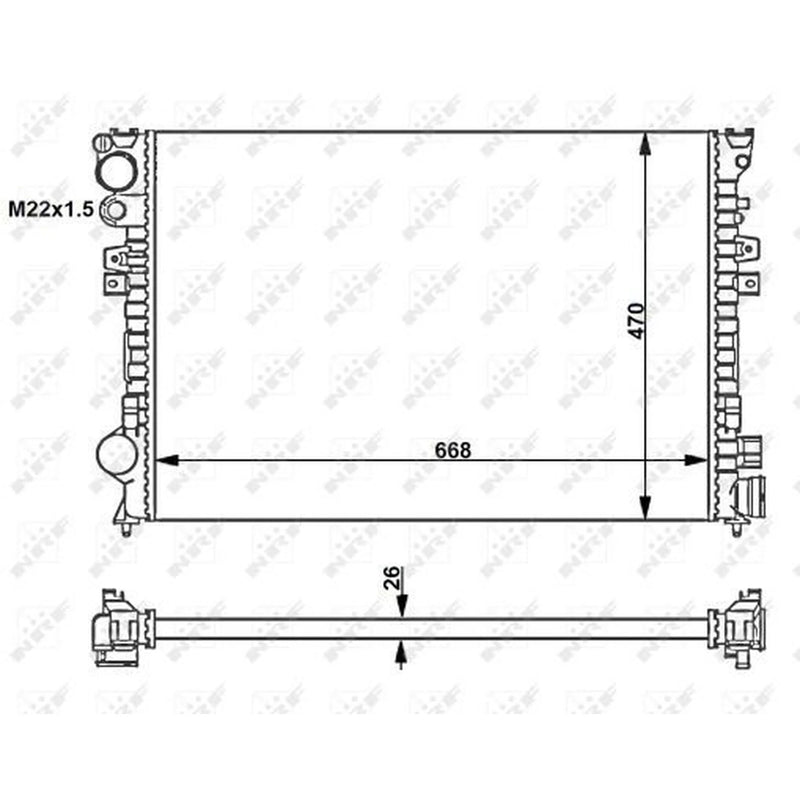 NRF Engine Radiator 58262