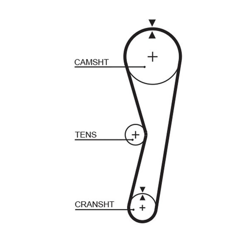 Gates Timing Belt Cambelt 104 Teeth 5127