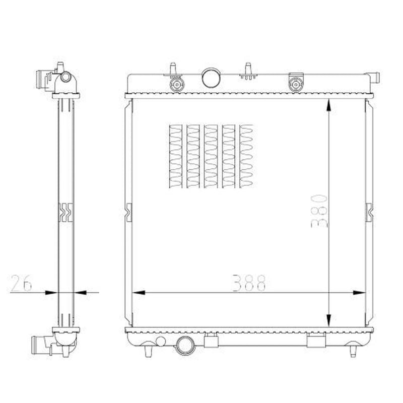 NRF Engine Radiator 550016
