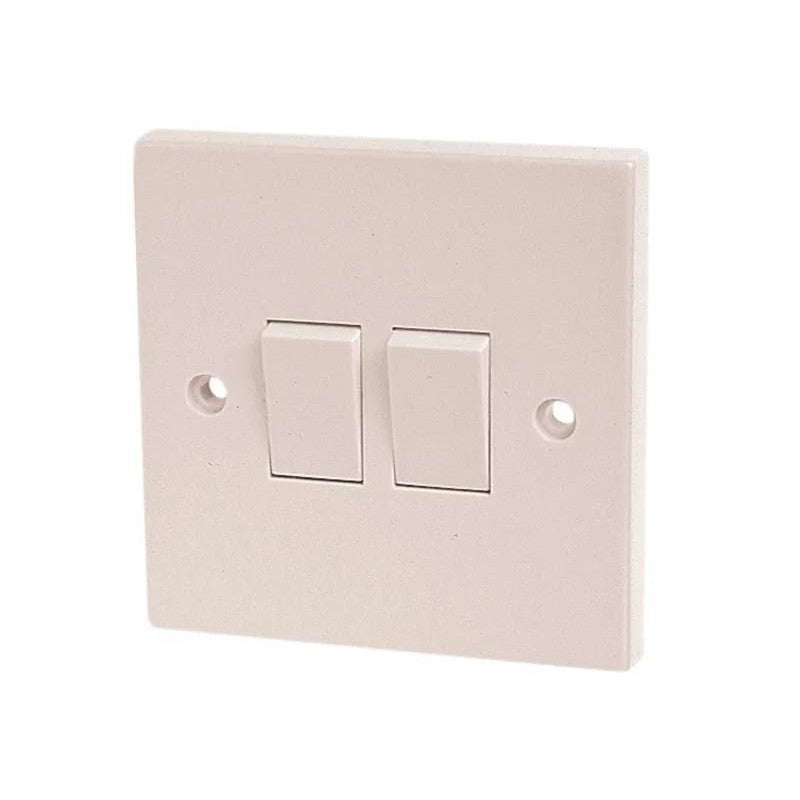 Dencon 2 Way Switch 2 Gang 10A 4403NB - 4403NB