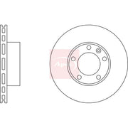 Apec 2 x Vented Front Brake Discs DSK2092