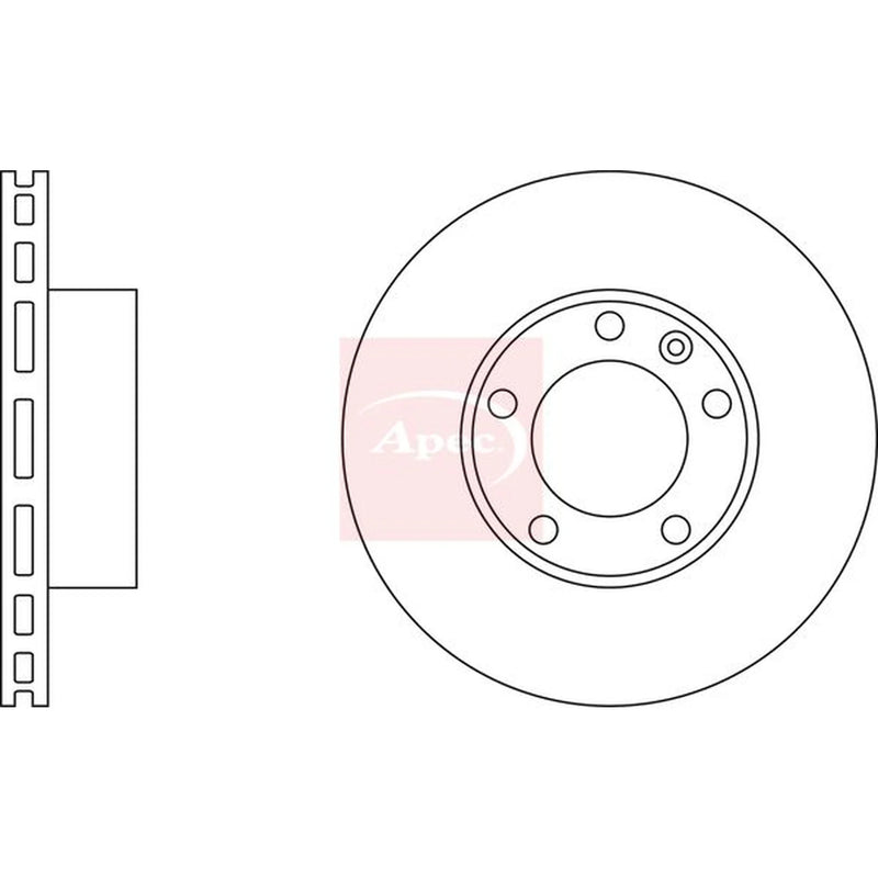 Apec 2 x Vented Front Brake Discs DSK2092