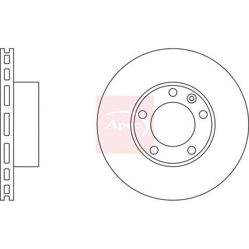 Apec 2 x Vented Front Brake Discs DSK2092