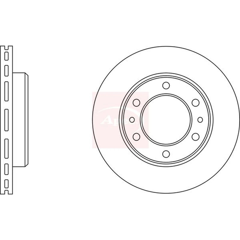 Apec 2 x Vented Front Brake Discs DSK900