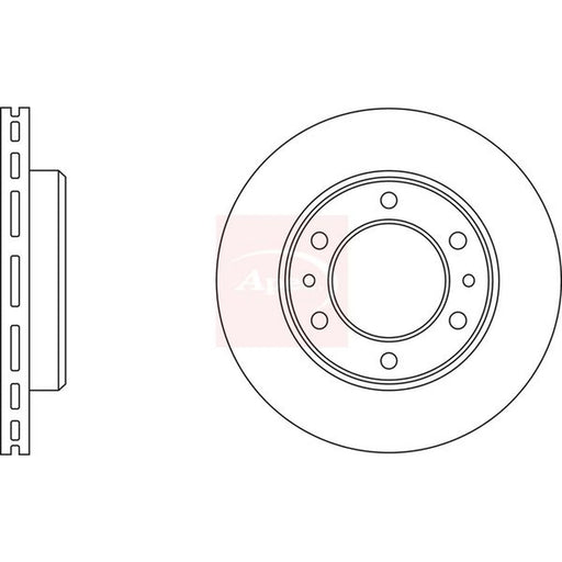 Apec 2 x Vented Front Brake Discs DSK900