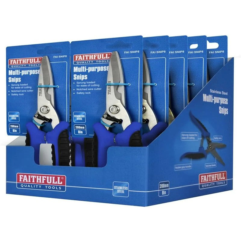 Faithfull Multipurpose Snips 200mm (8in) - FAISNIP8