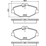DON Front Brake Pad Set PCP1020