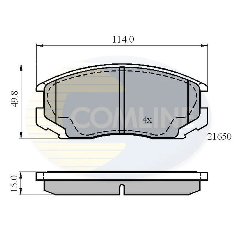 Comline 4 x Front Brake Pad Set CBP0415