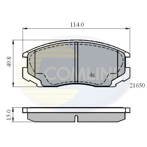 Comline 4 x Front Brake Pad Set CBP0415