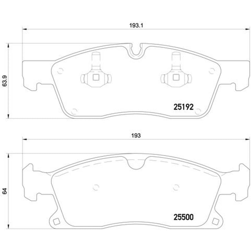 Brembo 4 x Front Brake Pad Set P50108