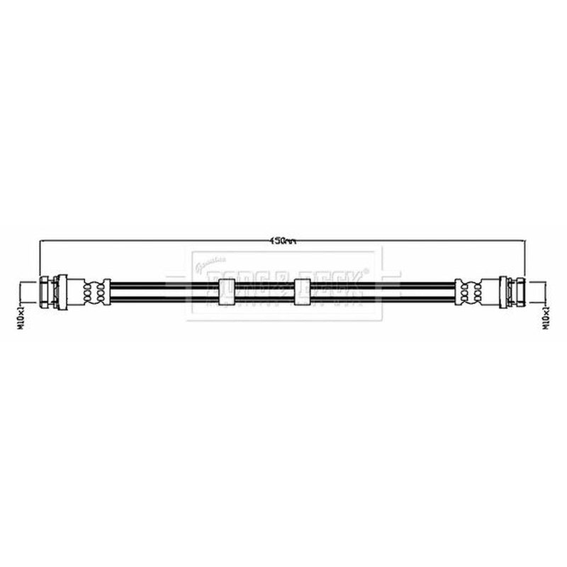 Borg & Beck Brake Hydraulic Hose Line Rear Left BBH8819