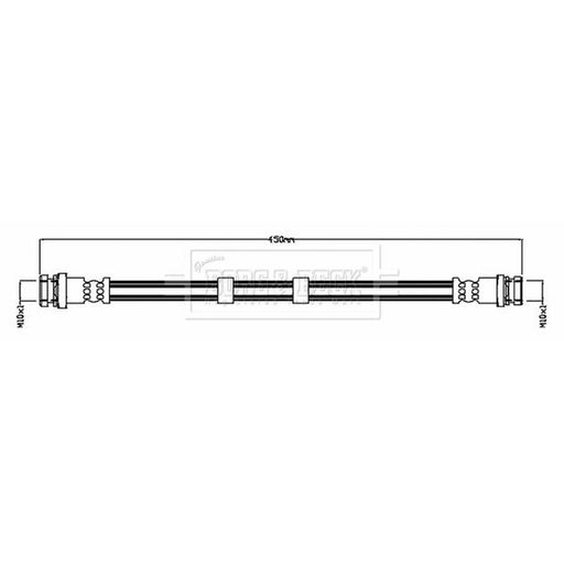 Borg & Beck Brake Hydraulic Hose Line Rear Left BBH8819