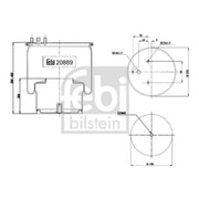Febi Air Suspension Bellow Rear Right 20889