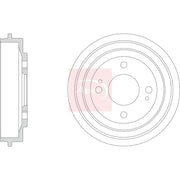 Apec Brake Drum Assembly Rear DRM9807