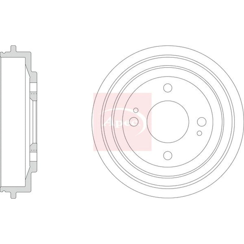 Apec Brake Drum Assembly Rear DRM9807
