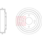 Apec Brake Drum Assembly Rear DRM9807