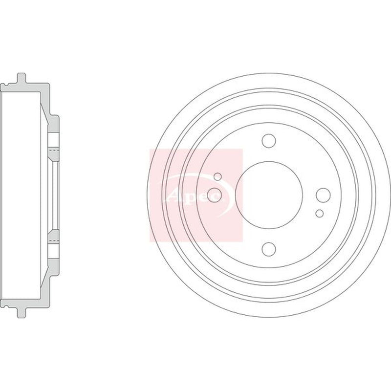 Apec Brake Drum Assembly Rear DRM9807