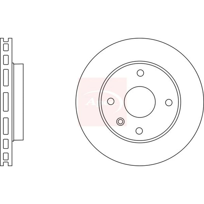 Apec 2 x Vented Front Brake Discs DSK2364