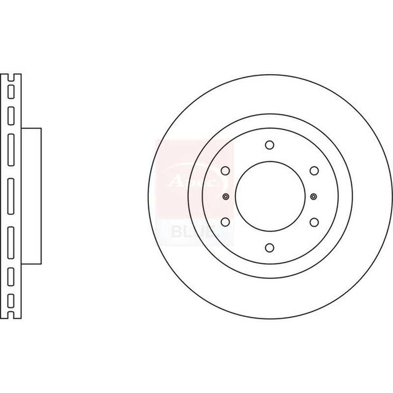 Apec 2 x Vented Front Brake Discs SDK6591