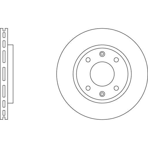 Apec Brake Disc Front Fits Citroen Ax Saxo Xsara Zx Peugeot 106 205 206 306 309 Apec  - Town Parts