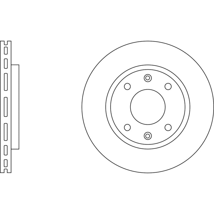 Apec Brake Disc Front Fits Citroen Ax Saxo Xsara Zx Peugeot 106 205 206 306 309 Apec  - Town Parts