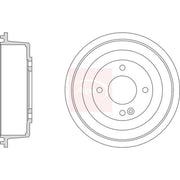 Apec Brake Drum Assembly Rear DRM9210