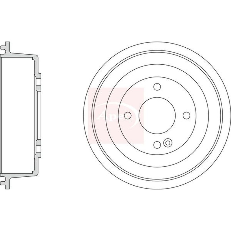 Apec Brake Drum Assembly Rear DRM9210