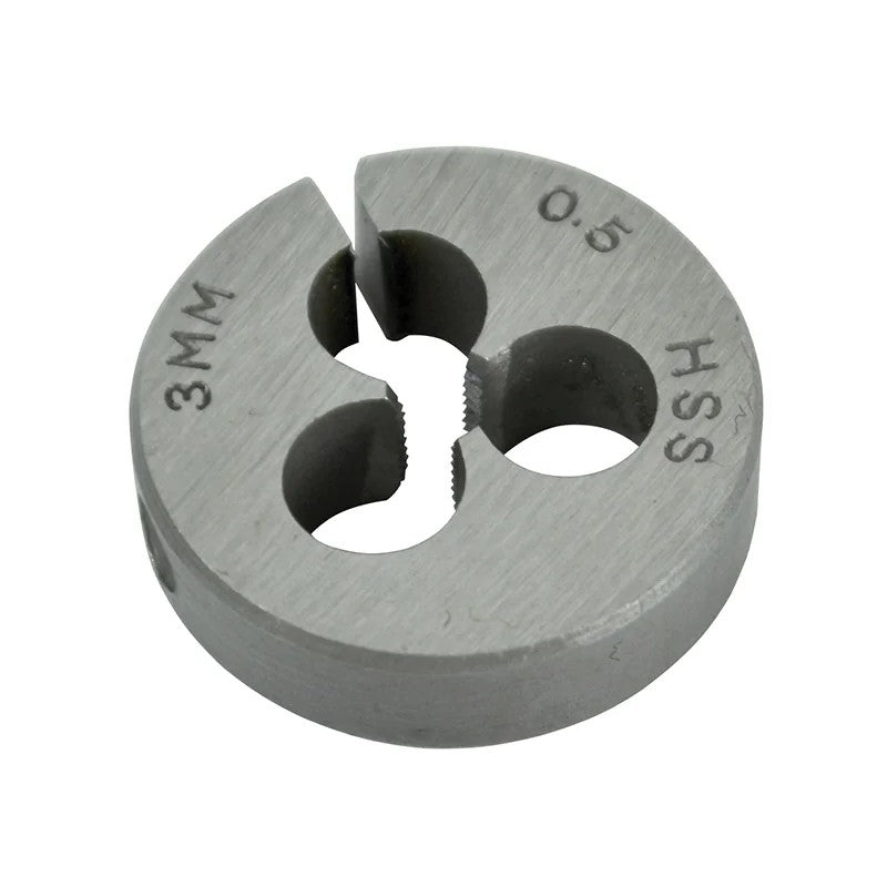 Faithfull HSS Straight Flute Split Die M3 x 0.5, 13/16in OD - FAIHSSDM3