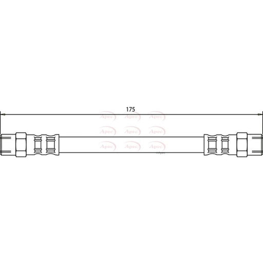 Apec Brake Hydraulic Hose Line Rear Right HOS3270
