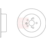 Apec 2 x Solid Rear Brake Discs DSK2305