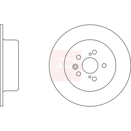 Apec 2 x Solid Rear Brake Discs DSK2305