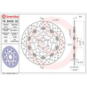 Brembo 2 x Floating Front Brake Disc Brake Discs 78B40850