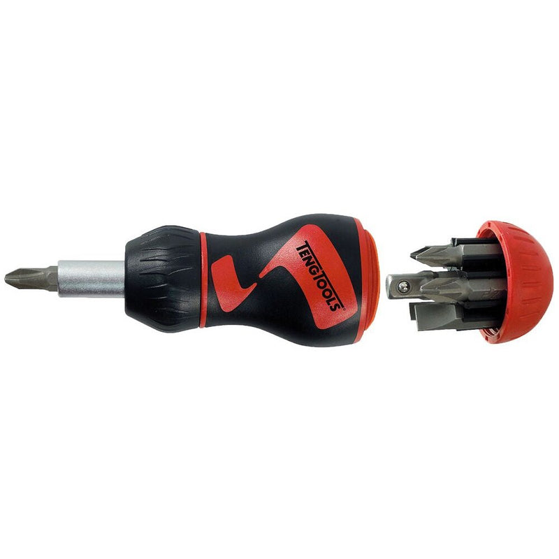 Teng Tools 1/4" Bit Driver Set Stubby Ratcheting MDR908S