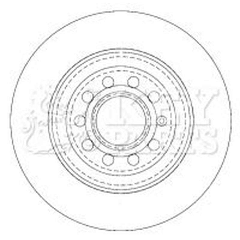 Key Parts 2 x Solid Rear Brake Discs KBD4507
