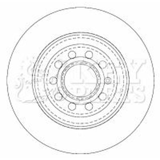 Key Parts 2 x Solid Rear Brake Discs KBD4507