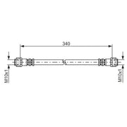 Bosch Brake Hydraulic Hose Line Rear 1 987 476 118