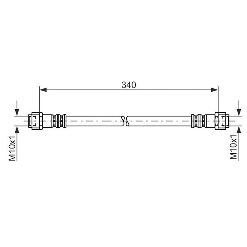 Bosch Brake Hydraulic Hose Line Rear 1 987 476 118