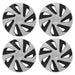 Set of 4 Vector Silver & Black Alloy Look Wheel Trims Hub Caps 16" Protection Versaco  - Town Parts