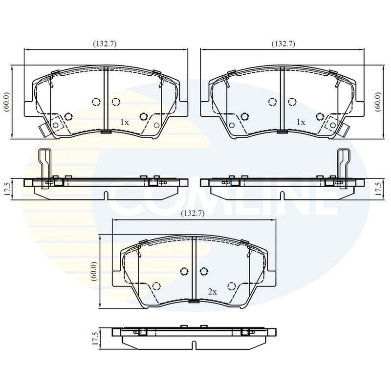 Comline 4 x Front Brake Pad Set CBP32343