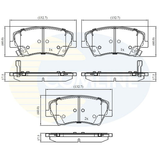 Comline 4 x Front Brake Pad Set CBP32343