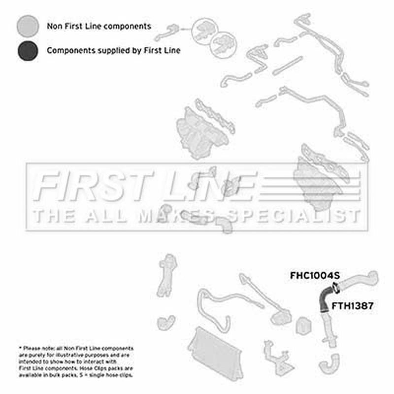 First Line Intercooler Turbo Charge Air Hose FTH1387