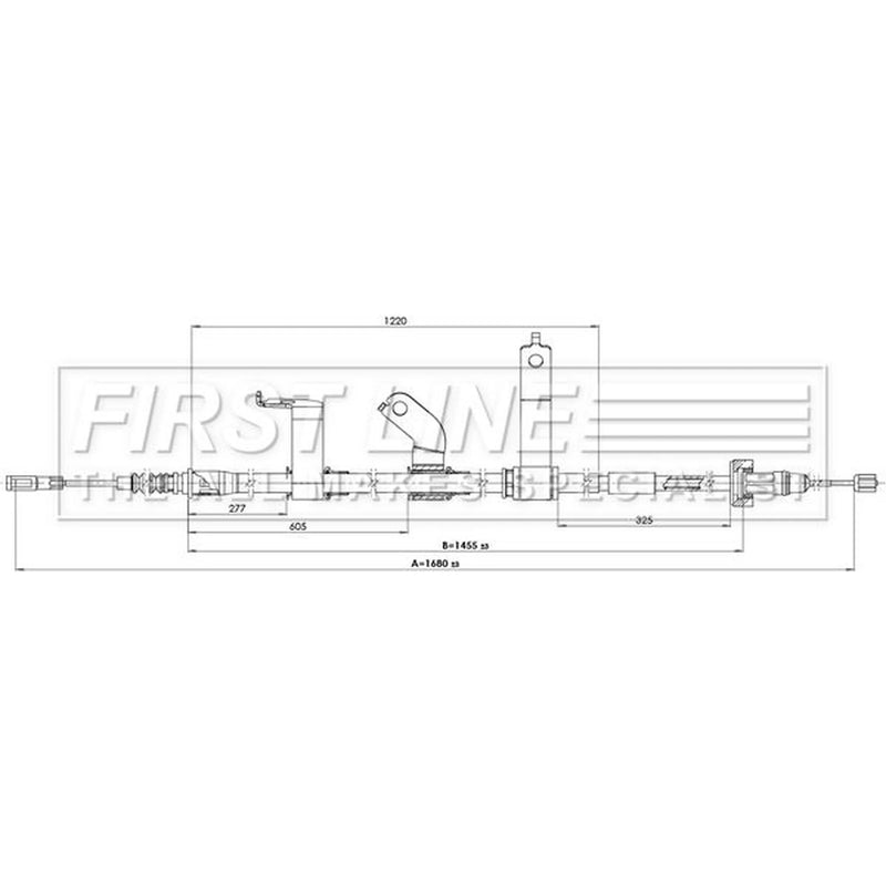 First Line Handbrake Cable Left Rear FKB3902