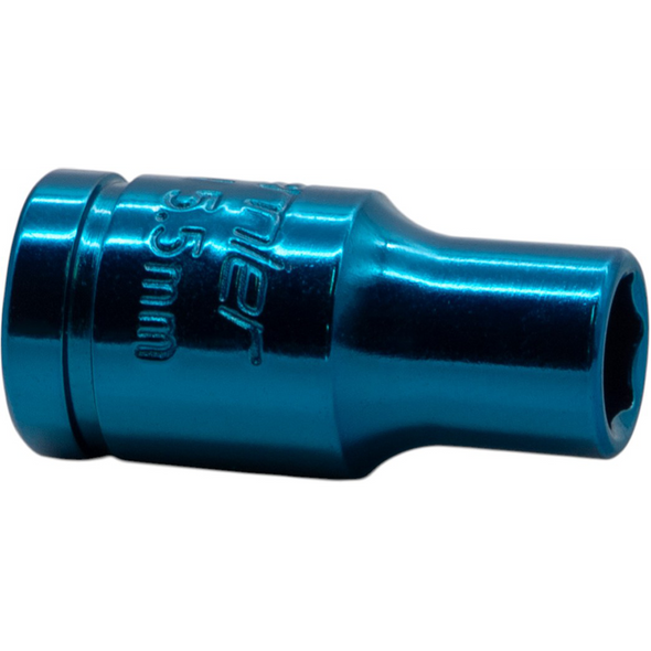 Sealey 1/4"Dr Coloured Socket 5.5mm (Light Blue)