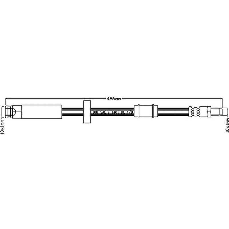 Juratek Brake Hydraulic Hose Line Front JBH1027