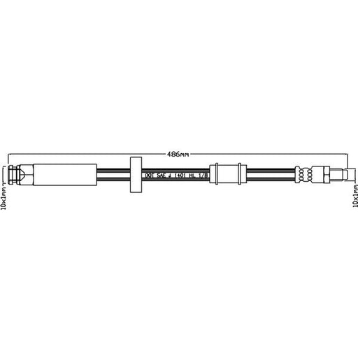 Juratek Brake Hydraulic Hose Line Front JBH1027